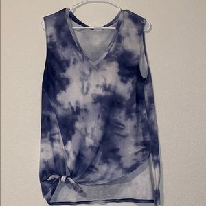 White and blue tank top